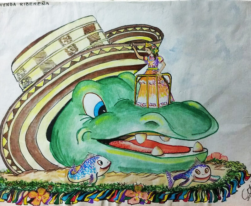 Diseño de Carroza Fantasia Leyenda Rivereña